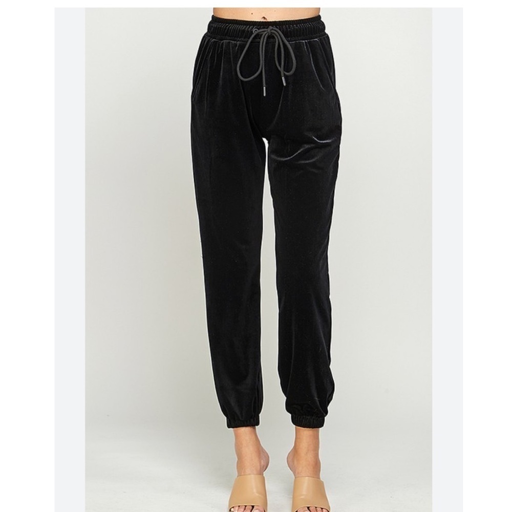 PatBo Textured Velvet Pull On Pocket Joggers Size M